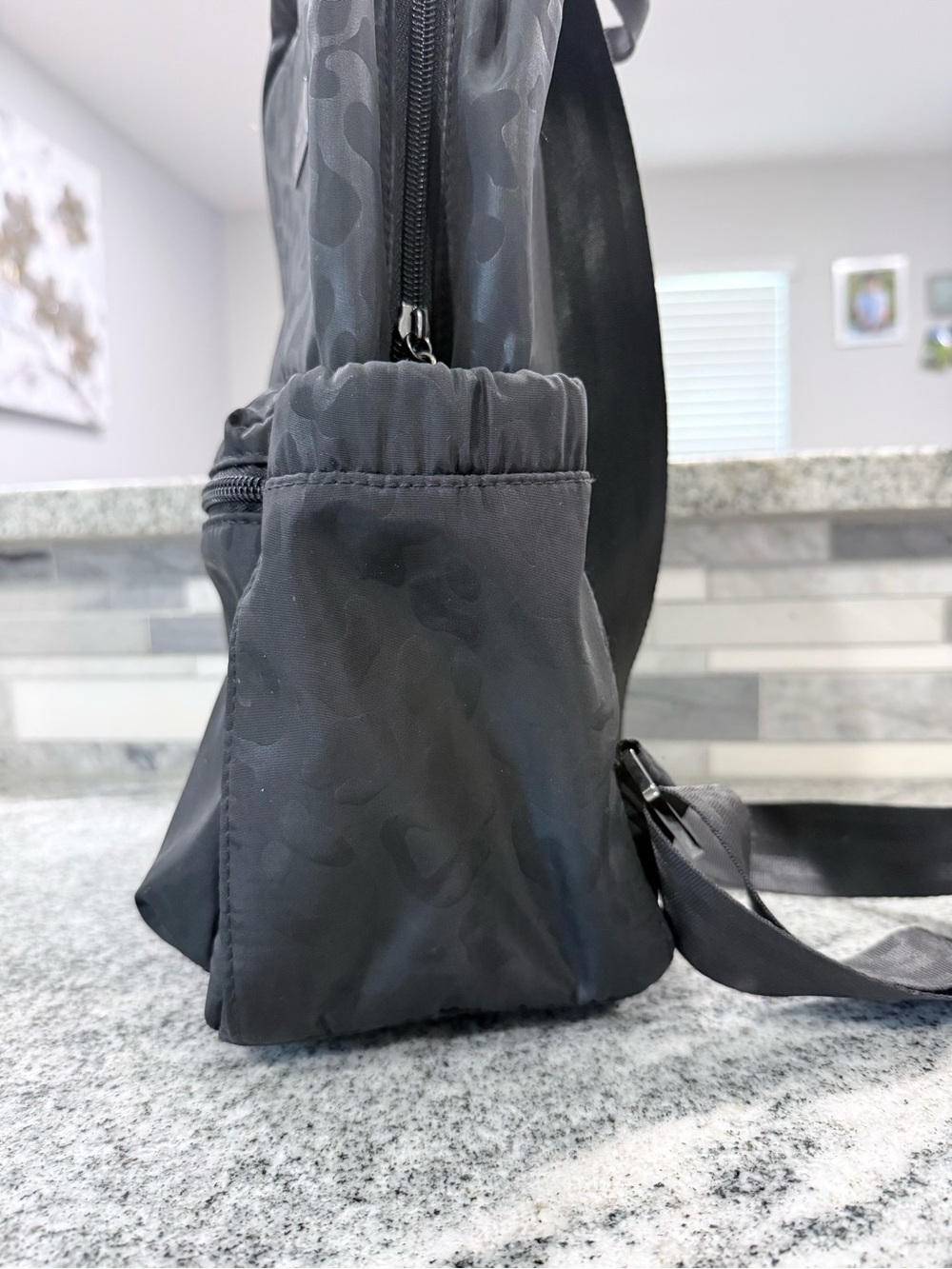 Ju-Ju-Be Black Leopard-Print Compact Backpack - Picture 6 of 6